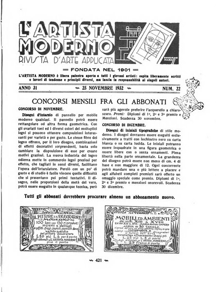 L'artista moderno giornale d'arte applicata