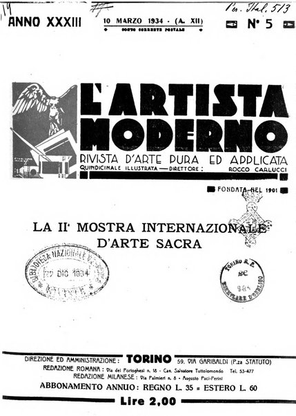 L'artista moderno giornale d'arte applicata