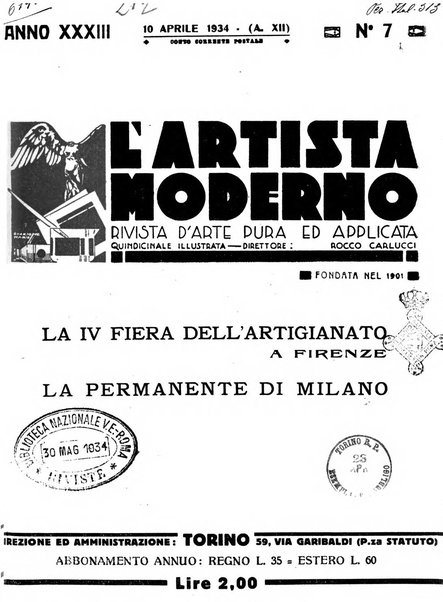 L'artista moderno giornale d'arte applicata