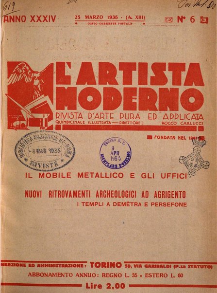 L'artista moderno giornale d'arte applicata