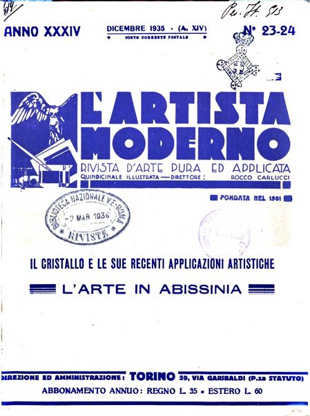 L'artista moderno giornale d'arte applicata