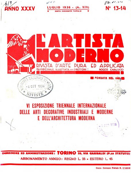 L'artista moderno giornale d'arte applicata