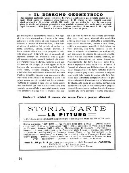 L'artista moderno giornale d'arte applicata