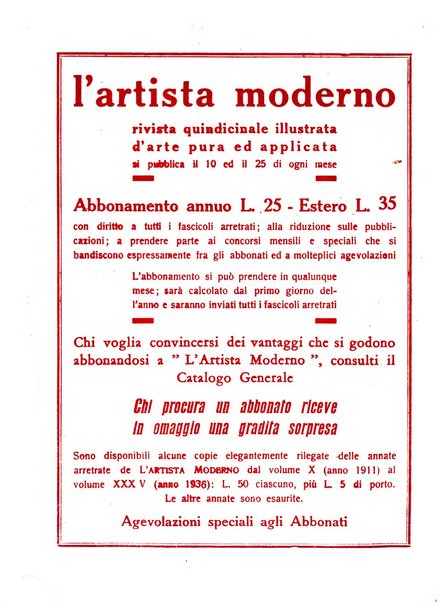 L'artista moderno giornale d'arte applicata