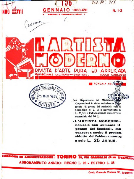 L'artista moderno giornale d'arte applicata