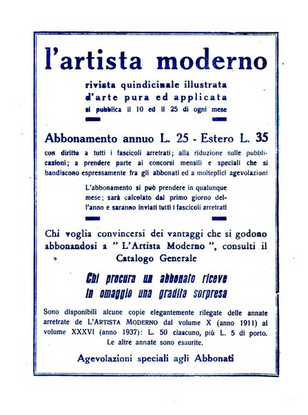 L'artista moderno giornale d'arte applicata