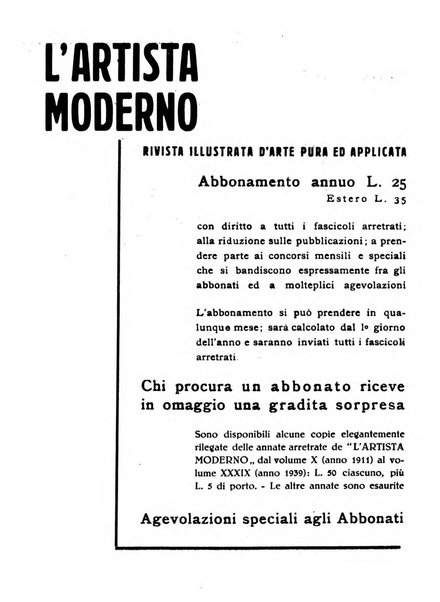 L'artista moderno giornale d'arte applicata