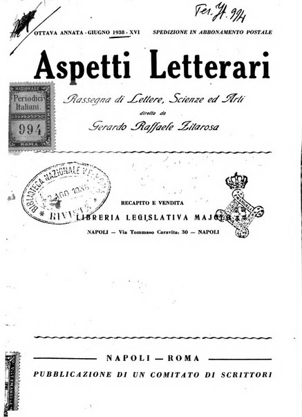 Aspetti letterari bimestrale di lettere, scienze ed arti