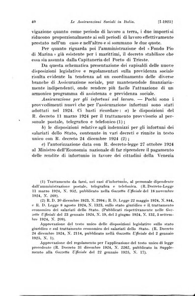 Le assicurazioni sociali pubblicazione della Cassa nazionale per le assicurazioni sociali