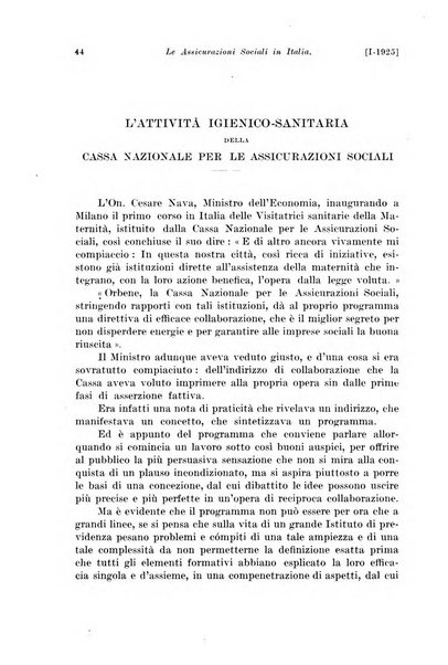 Le assicurazioni sociali pubblicazione della Cassa nazionale per le assicurazioni sociali