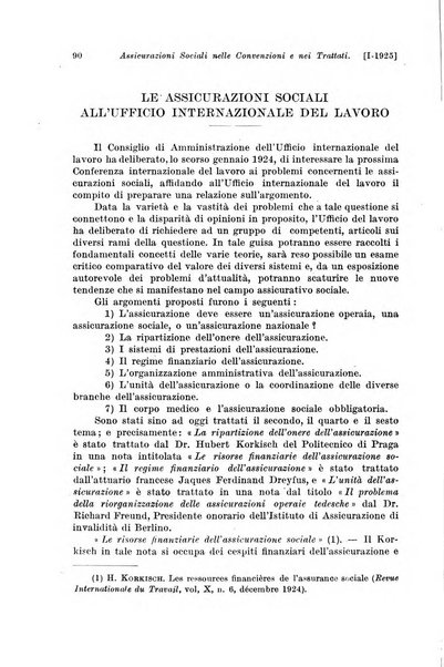 Le assicurazioni sociali pubblicazione della Cassa nazionale per le assicurazioni sociali