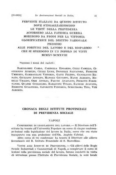 Le assicurazioni sociali pubblicazione della Cassa nazionale per le assicurazioni sociali