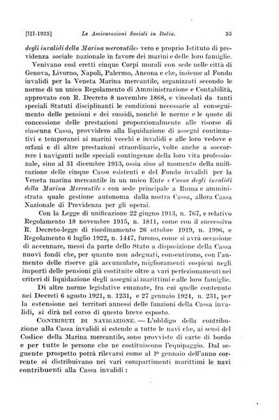 Le assicurazioni sociali pubblicazione della Cassa nazionale per le assicurazioni sociali