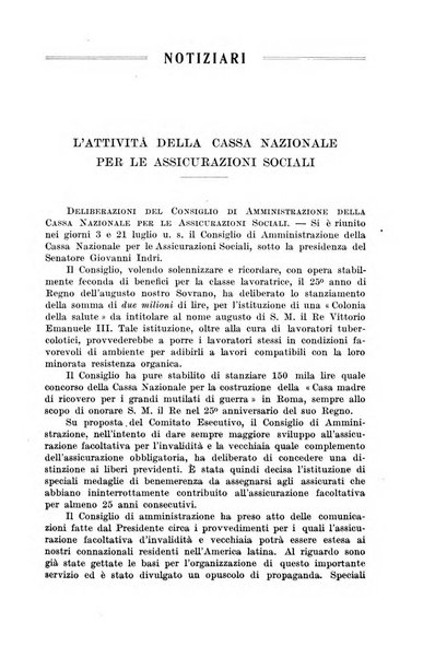 Le assicurazioni sociali pubblicazione della Cassa nazionale per le assicurazioni sociali