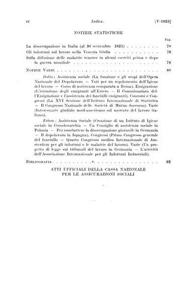 Le assicurazioni sociali pubblicazione della Cassa nazionale per le assicurazioni sociali