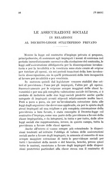 Le assicurazioni sociali pubblicazione della Cassa nazionale per le assicurazioni sociali