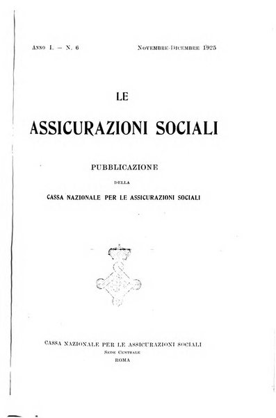 Le assicurazioni sociali pubblicazione della Cassa nazionale per le assicurazioni sociali