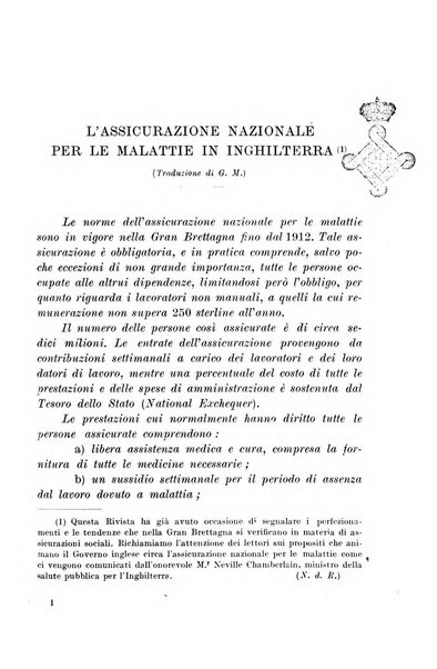 Le assicurazioni sociali pubblicazione della Cassa nazionale per le assicurazioni sociali