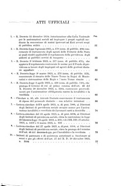 Le assicurazioni sociali pubblicazione della Cassa nazionale per le assicurazioni sociali