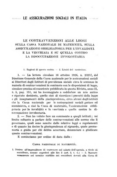 Le assicurazioni sociali pubblicazione della Cassa nazionale per le assicurazioni sociali