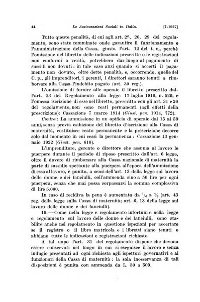 Le assicurazioni sociali pubblicazione della Cassa nazionale per le assicurazioni sociali