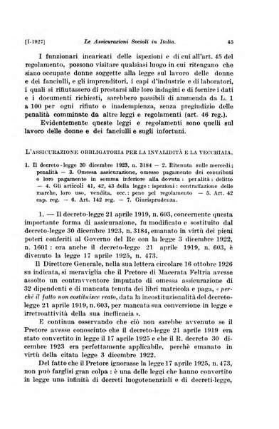 Le assicurazioni sociali pubblicazione della Cassa nazionale per le assicurazioni sociali