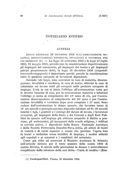 Le assicurazioni sociali pubblicazione della Cassa nazionale per le assicurazioni sociali