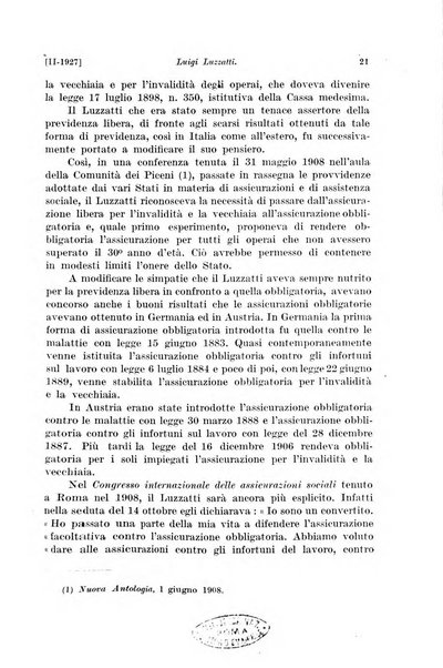 Le assicurazioni sociali pubblicazione della Cassa nazionale per le assicurazioni sociali