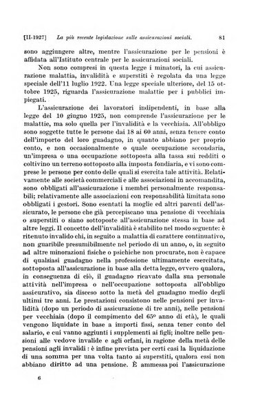 Le assicurazioni sociali pubblicazione della Cassa nazionale per le assicurazioni sociali