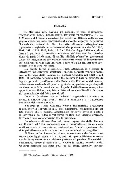 Le assicurazioni sociali pubblicazione della Cassa nazionale per le assicurazioni sociali