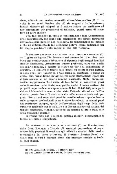 Le assicurazioni sociali pubblicazione della Cassa nazionale per le assicurazioni sociali