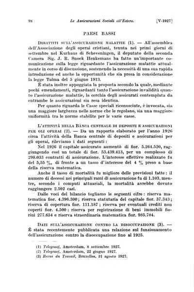 Le assicurazioni sociali pubblicazione della Cassa nazionale per le assicurazioni sociali