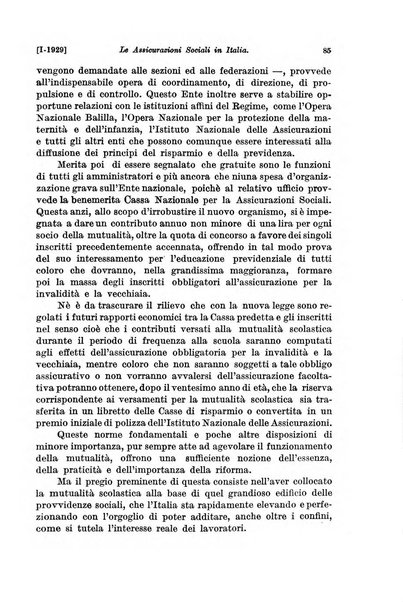 Le assicurazioni sociali pubblicazione della Cassa nazionale per le assicurazioni sociali