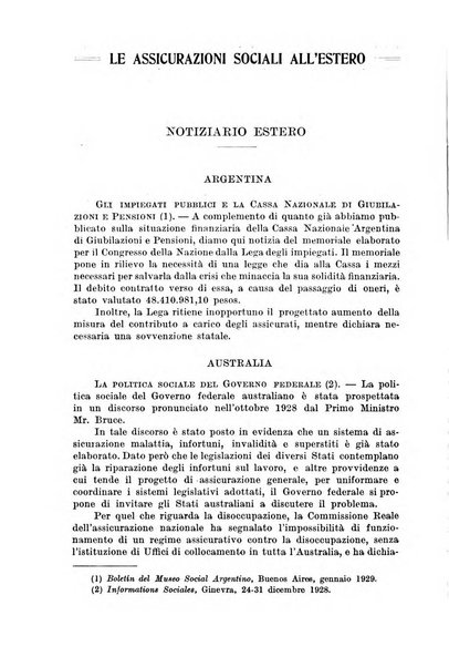 Le assicurazioni sociali pubblicazione della Cassa nazionale per le assicurazioni sociali