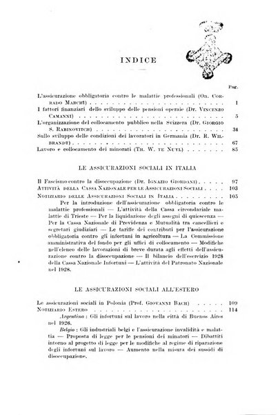 Le assicurazioni sociali pubblicazione della Cassa nazionale per le assicurazioni sociali