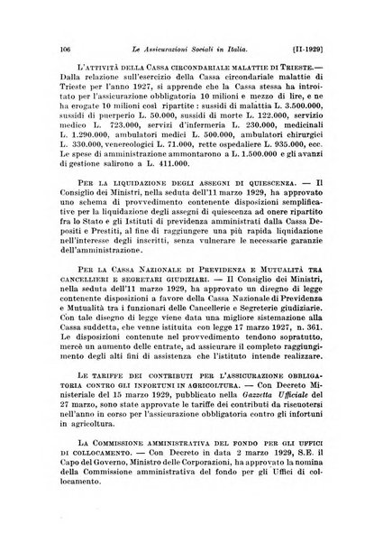 Le assicurazioni sociali pubblicazione della Cassa nazionale per le assicurazioni sociali