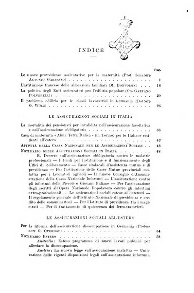 Le assicurazioni sociali pubblicazione della Cassa nazionale per le assicurazioni sociali