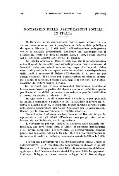 Le assicurazioni sociali pubblicazione della Cassa nazionale per le assicurazioni sociali