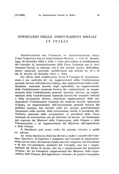 Le assicurazioni sociali pubblicazione della Cassa nazionale per le assicurazioni sociali