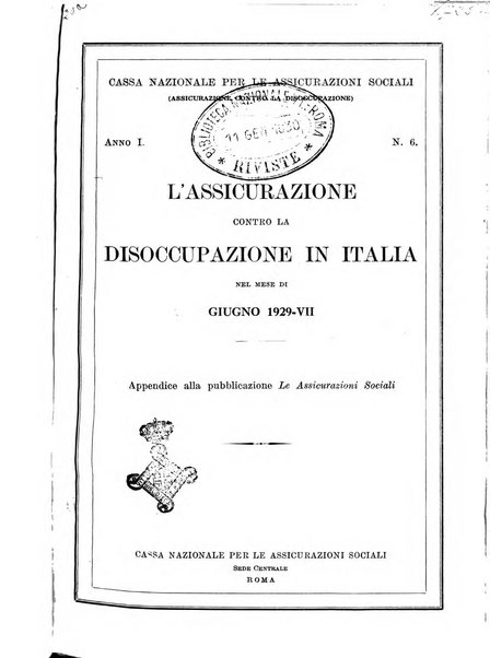 Le assicurazioni sociali pubblicazione della Cassa nazionale per le assicurazioni sociali