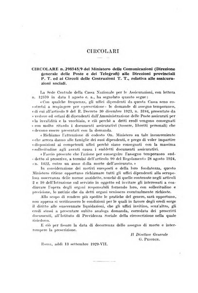 Le assicurazioni sociali pubblicazione della Cassa nazionale per le assicurazioni sociali