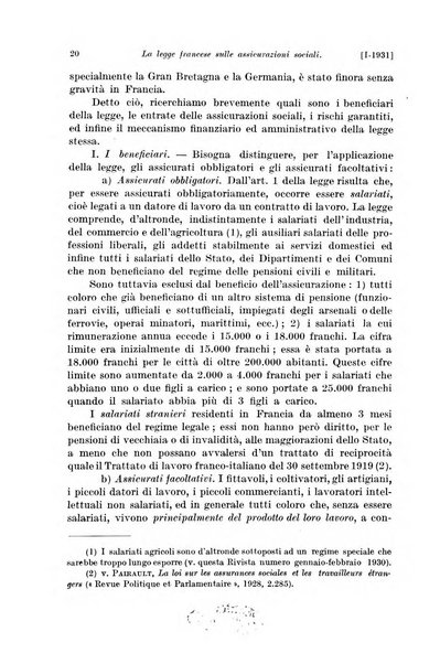 Le assicurazioni sociali pubblicazione della Cassa nazionale per le assicurazioni sociali