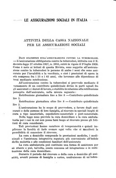 Le assicurazioni sociali pubblicazione della Cassa nazionale per le assicurazioni sociali