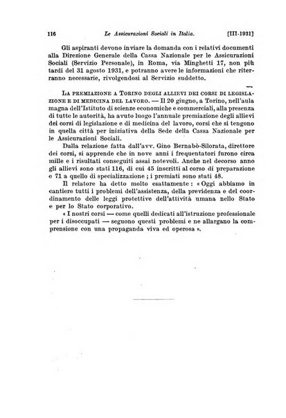 Le assicurazioni sociali pubblicazione della Cassa nazionale per le assicurazioni sociali