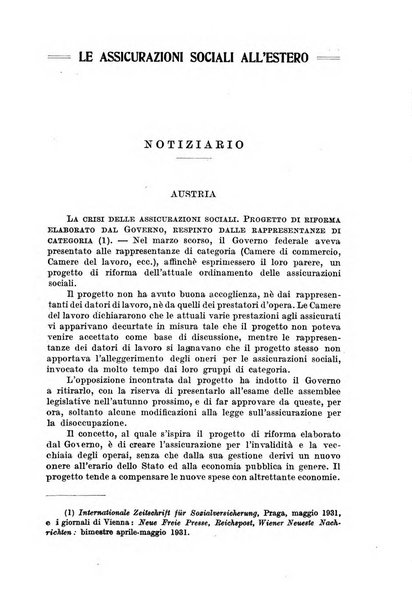 Le assicurazioni sociali pubblicazione della Cassa nazionale per le assicurazioni sociali