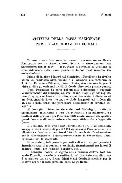 Le assicurazioni sociali pubblicazione della Cassa nazionale per le assicurazioni sociali