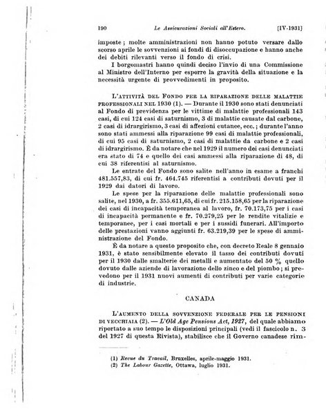 Le assicurazioni sociali pubblicazione della Cassa nazionale per le assicurazioni sociali