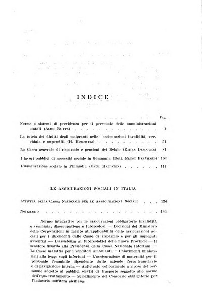 Le assicurazioni sociali pubblicazione della Cassa nazionale per le assicurazioni sociali