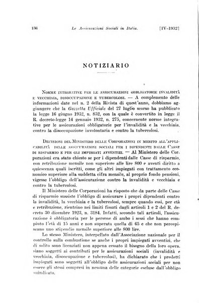 Le assicurazioni sociali pubblicazione della Cassa nazionale per le assicurazioni sociali