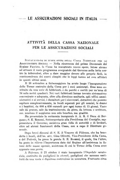 Le assicurazioni sociali pubblicazione della Cassa nazionale per le assicurazioni sociali